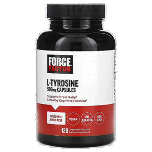 香港直邮Force Factor,L-酪氨酸,500 毫克,120 粒植物胶囊(每