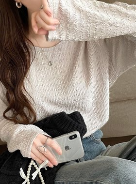 Classical Elf 女士圆领提花长袖套头衫 ce1010341