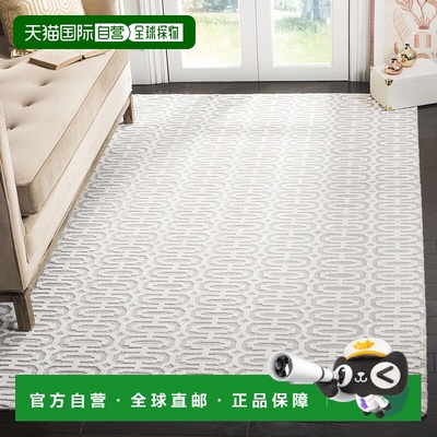 自营safaviehMirage Hand Made Area rug, Silver / Ivory Contem