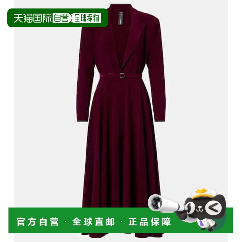 香港直邮NORMA KAMALI 诺玛 卡玛丽 女士 束带中长连衣裙