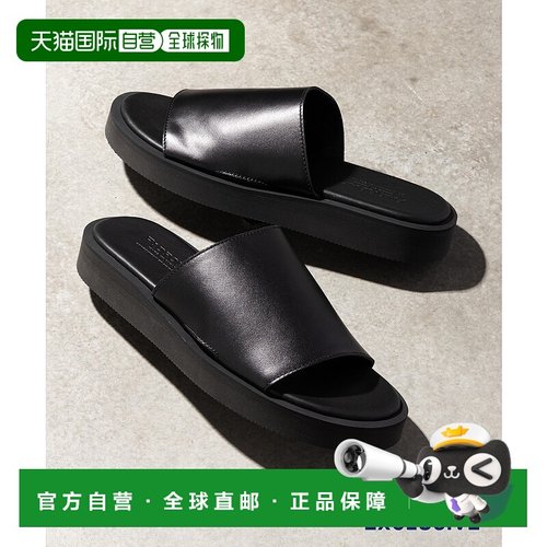 1h可退 日本直邮PADRONE 男士STUDIOUS 黑色皮革凉鞋 114372016