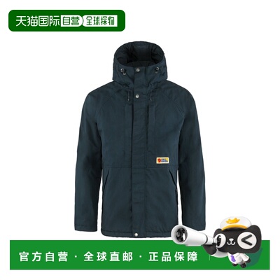 自营欧洲直邮Fjällräven Vardag男士藏青色聚酯纤维防水防风夹克