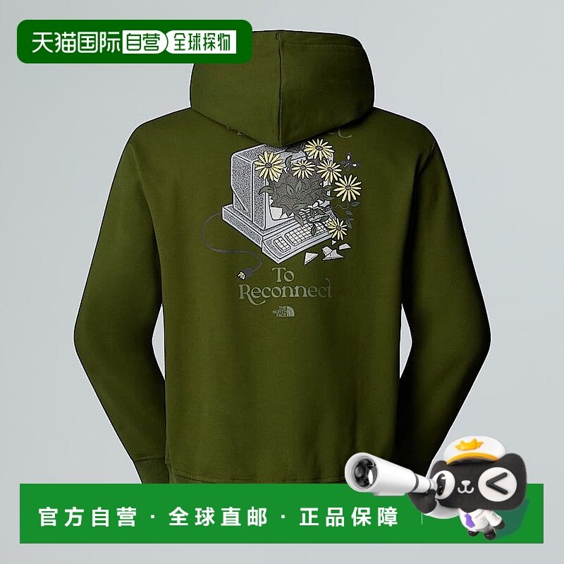 自营欧洲直邮北面 Connect Graphic男女通用休闲连帽卫衣 THE NOR