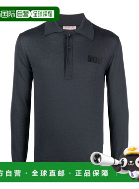 香港直邮VALENTINO 男士T恤 3V3KP02B9GG113 AW2023 黑色 徽标Pol