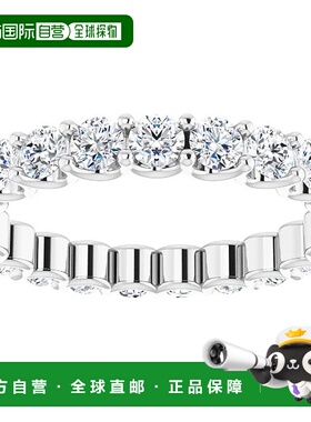 自营 pompeii31 1/2Ct T.W.天然钻石认证永恒戒指结婚戒指 14k 白