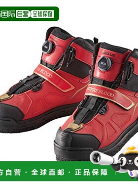 【日本直邮】LIMITED PRO系列防水防滑钓鱼鞋 黑色/红色23号FS-17