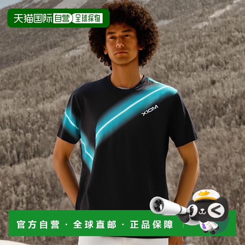 日本直邮XIOM 男式女式横梁衬衫乒乓球服上衣短袖吸汗速干黑海军