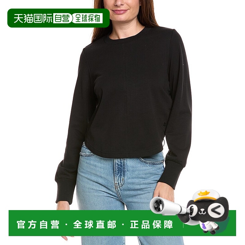 自营Sweaty Betty Refine Ruched Pullover - black 美国奥莱直发