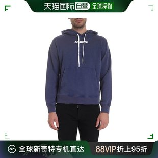 男士 OMBB034E19E30012 蓝紫色棉质连帽卫衣 香港直邮OFF WHITE