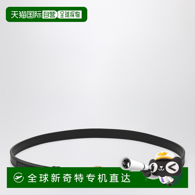 1h可退 香港直邮LOEWE 罗意威 女士 Pebble Anagram 黑色皮带 E61
