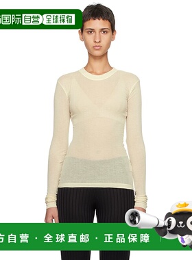 1h可退 香港直邮潮奢 BITE 女士 灰白色圆领长袖 T 恤 1110040077