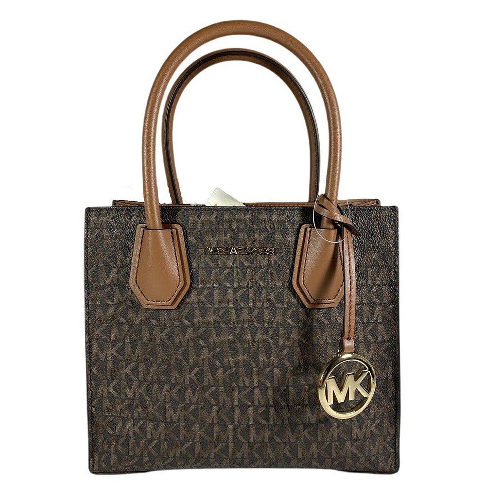 美国直邮Michael Kors迈克高仕女士手提包挂件皮质深棕潮流休闲