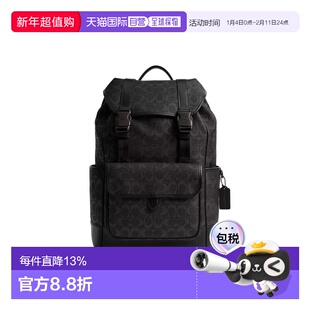 香港直邮COACH 专柜款男士PVC配皮双肩包CU201OY2蔻驰