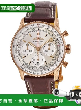自营Breitling Navitimer B01 Chronograph 41 Silver Dial 18kt