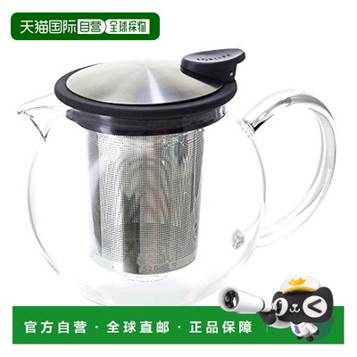 【日本直邮】FOR LIFE玻璃耐热茶壶大容量茶漏过滤茶水 750ml陶瓷