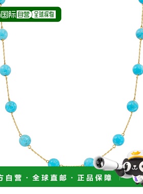 自营 Ross-Simons 8 毫米绿松石珠站项链 14 克拉黄金 16 英寸 美