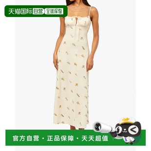 自營 美國奧萊直 古董白色 weworewhat古董白色吊帶中長連衣裙