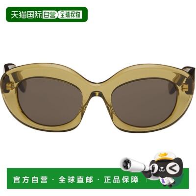 1h可退 香港直邮潮奢 LOEWE 罗意威 女士 卡其色 Curvy Logo Cat-