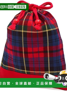 【日本直邮】Colorful Candy Style 抽绳袋 格子纹 红色N7012100