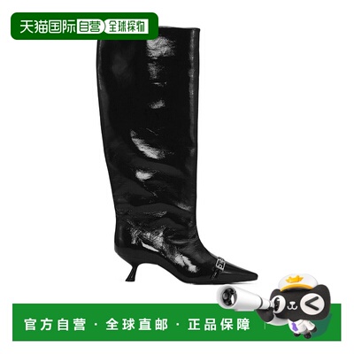 1h可退 香港直邮潮奢 GANNI 甘尼 女士 黑色 Eyelets Slouchy Hig