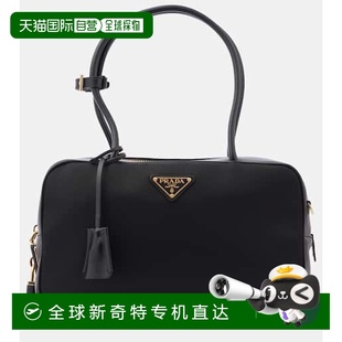 nylon 女士 black黑色 皮革肩包 香港直邮Prada 1h可退 普拉达