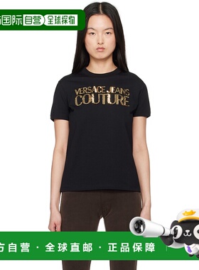 1h可退 香港直邮潮奢 versace 范思哲 女士 黑色 Crystal Institu