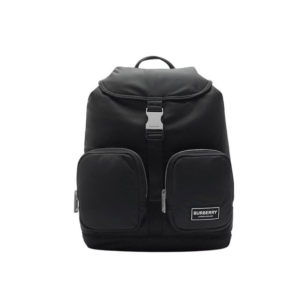 Burberry/博柏利 男女通用黑色聚酰胺夹扣抽绳开合双肩包