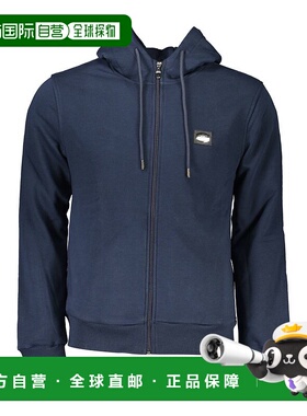 自营 Cavalli Class棉男式毛衣-蓝色 美国奥莱直发新款卫衣帽衫