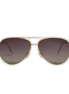 自营1h可退 欧洲直邮CELINE赛琳女士渐变灰色镜片金属镜框01配偏