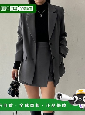 日本直邮JUNOAH 夹克加迷你短裙套装 [JU5602EW06241] 服装套装