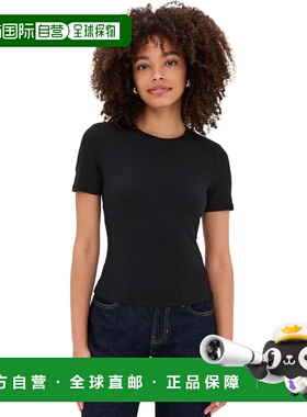 自营Veronica Beard Women's Benedict Short Sleeve Tee, Black
