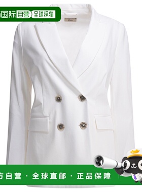 1h可退 香港直邮潮奢 Herno 女士 白色棉质西装外套 GA000317D560