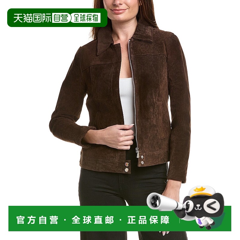 自营Nicole Miller Suede Jacket - brown 美国奥莱直发