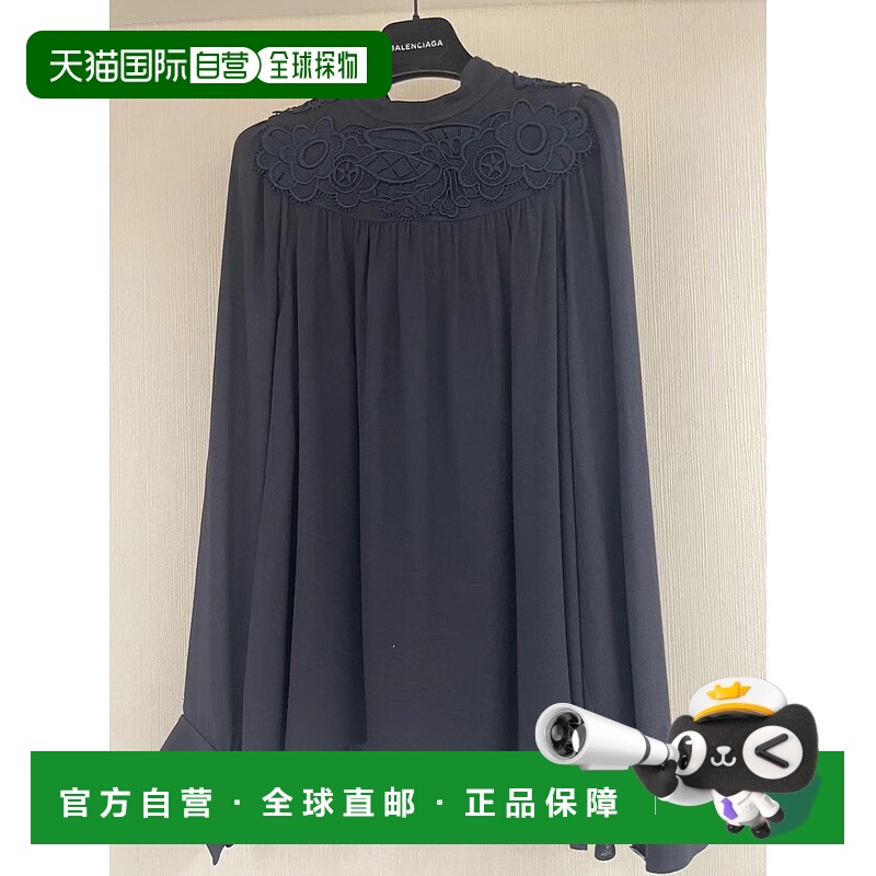 香港直邮CHLOÉ 女士衬衫 17AHT0317A068NR48A AW2024 黑色