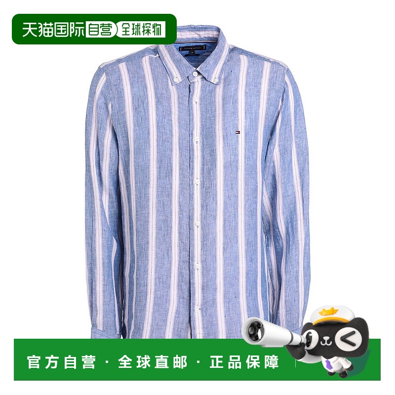 香港直邮Tommy Hilfiger 汤米 希尔费格 男士 亚麻衬衫