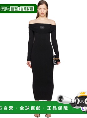 1h可退 香港直邮潮奢 Balmain 巴尔曼 女士 黑色连衣裙 EF1RL109K