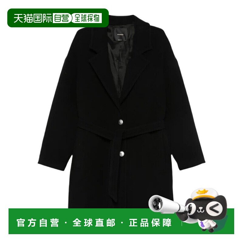香港直邮PINKO 女士大衣 105685A2SMZ99 AW2025 黑色 `Chipster`