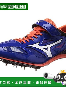 【日本直邮】美津浓 跑鞋中距离田径钉鞋蓝+白+橙色24.5cm2E U1GA