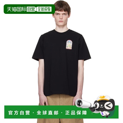 香港直邮Casablanca 男士 黑色 Tennis Landscape T恤 MSS26JTS00