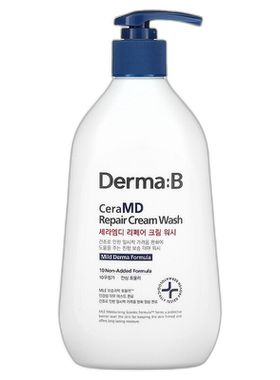 香港直邮Derma:B,CeraMD 修复洗面奶，13.5 液量盎司（400 毫升）