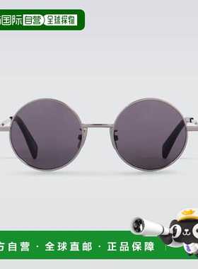 1h可退 香港直邮潮奢 Celine 思琳 男士 圆形太阳眼镜 grey灰色