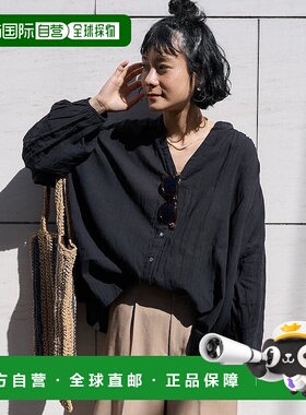 1h可退 日本直邮FREAK'S STORE 女士单层纱布V领泡袖衬衫 1102248