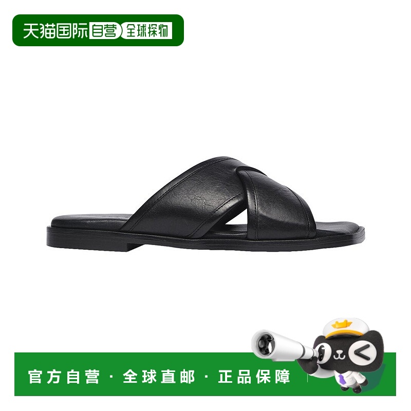 自营Freda Salvador Marta 皮革凉鞋 - 黑色小牛皮 美国奥莱直发