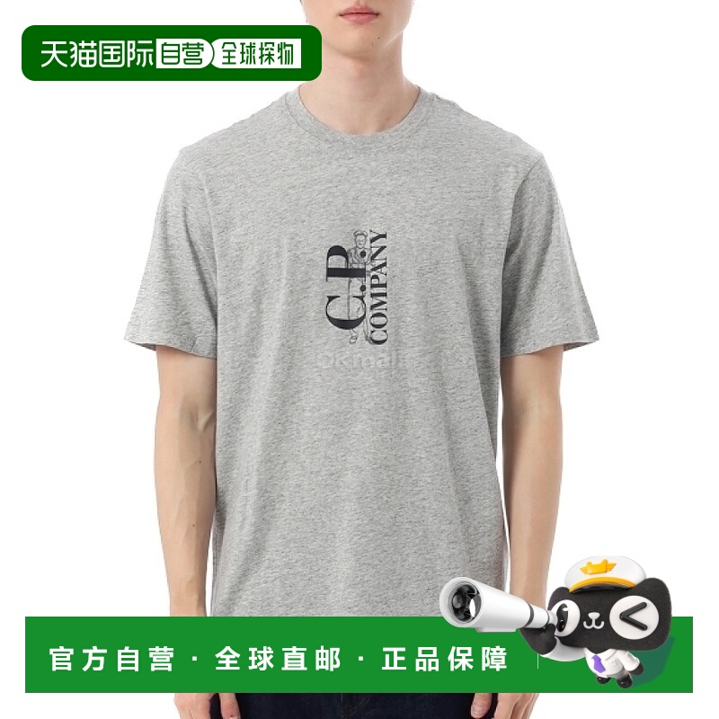 韩国直邮CP COMPANY 30/1 球衣垂直徽标 T 恤 (18CMTS138A 005100