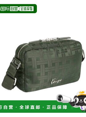 香港直邮KENZO 男士斜挎包 FF65SA518F2251 AW2025 军绿色 徽标斜
