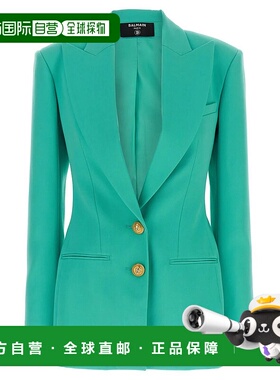香港直邮BALMAIN 女士西服 DF1SE055WC097CN AW2025 蓝色外套西装
