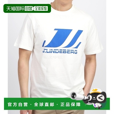 韩国直邮J.LINDEBERG Parcy 徽标短袖T恤 男士时尚都市款 FMJT104