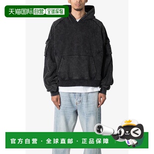 1h可退 【美国直邮】mnml Cargo Pocket Hoodie Charcoal Grey 男