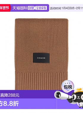 韩国直邮Coach蔻驰 女士围巾306219697 CO100427 DARK CAMEL