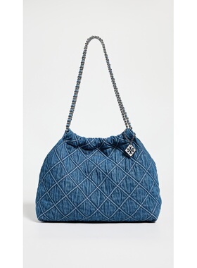 Tory Burch 托里·伯奇 女士 Fleming 柔软牛仔布抽绳袋